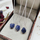 Raw Blue Sapphire Necklace, 925 Sterling Silver Pendant, September Birthstone Jewelry