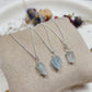 Raw Aquamarine Necklace | 925 Solid Silver | Pisces & Aries Gift