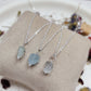 Raw Aquamarine Necklace | 925 Solid Silver | Pisces & Aries Gift