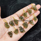 Raw Moldavite Necklace, 925 Silver Wire Wrapped Cage Pendant, Crystal Gift