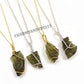 Raw Moldavite Necklace, 925 Silver Wire Wrapped Cage Pendant, Crystal Gift