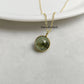 Green Prehnite Crystal Pendant Necklace | Natural Gemstone Boho Jewelry