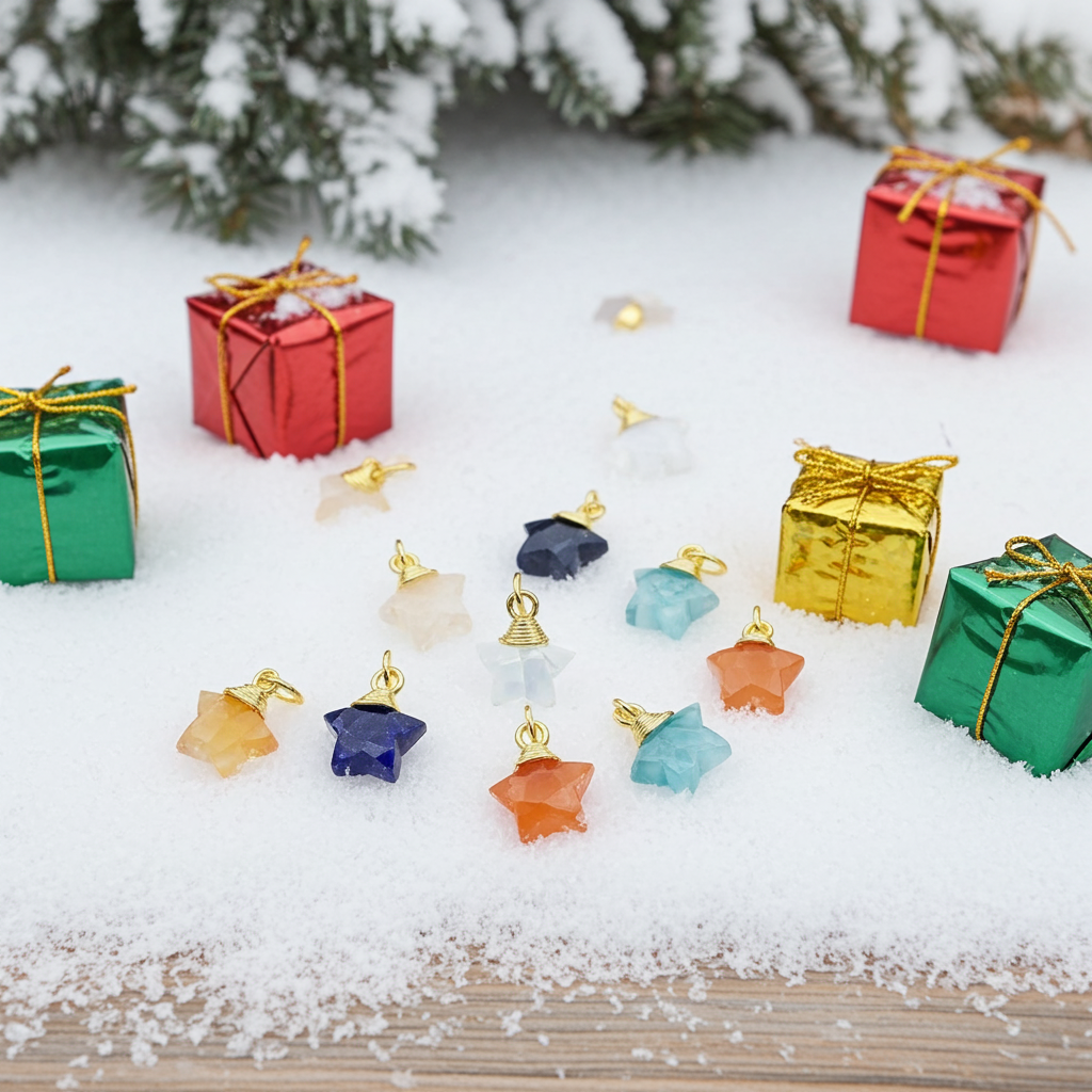 10mm Crystal Star Pendant Natural Stone