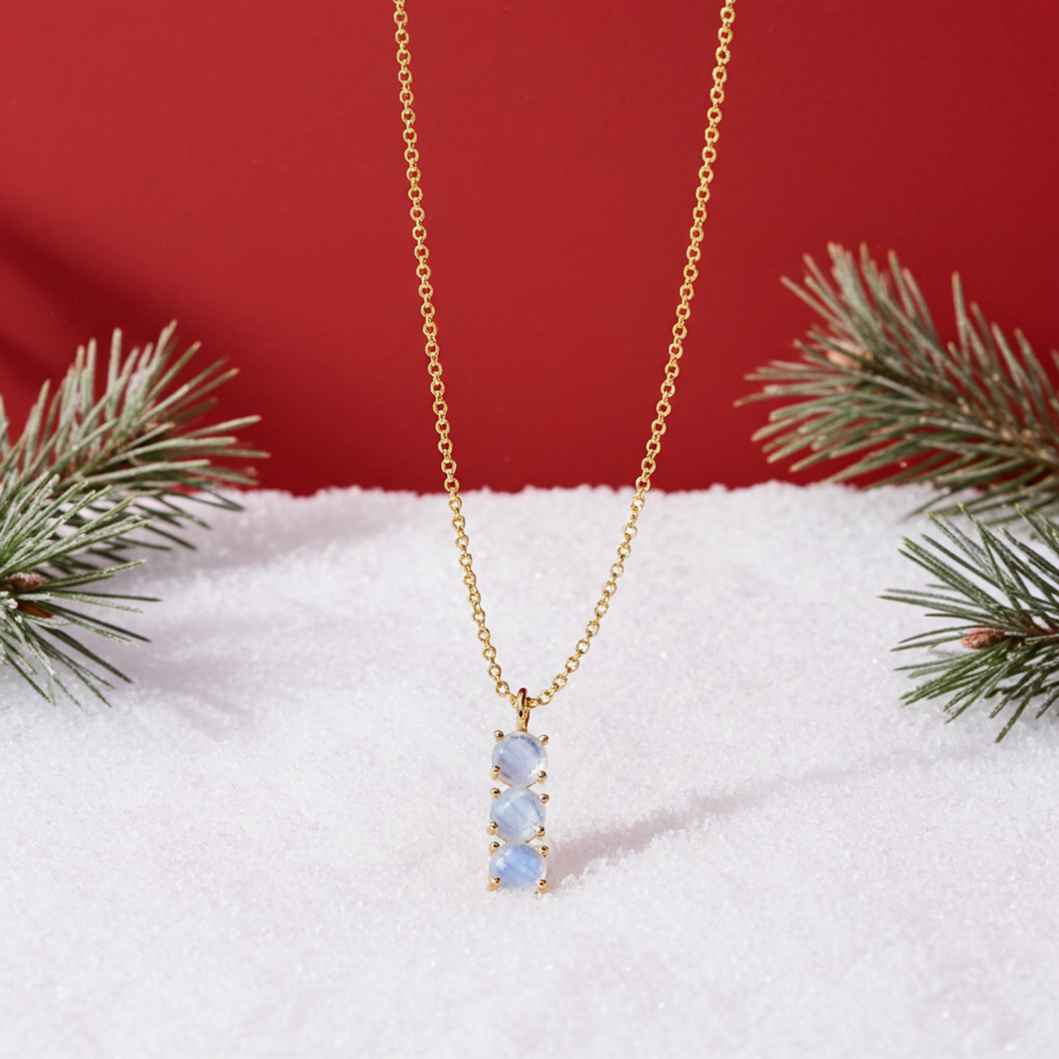 Three Stone Necklace