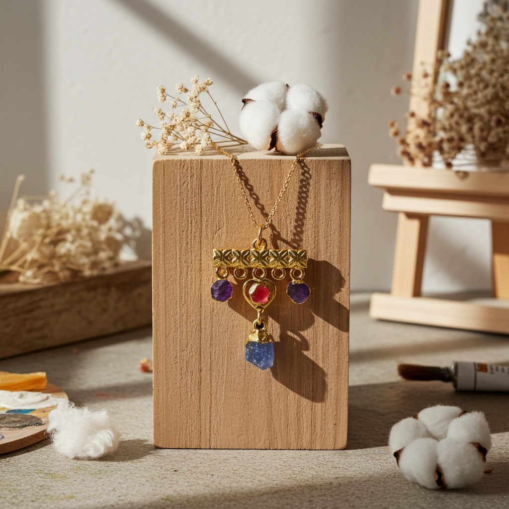 Lady Evelyne's Secret Raw Stone Necklace