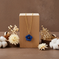 Carved Blue Onyx Flower Necklace