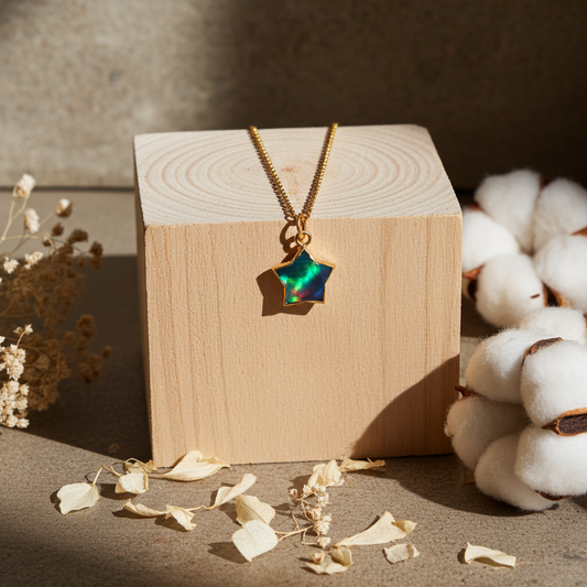 Aurora Opal Star Pendant Necklace