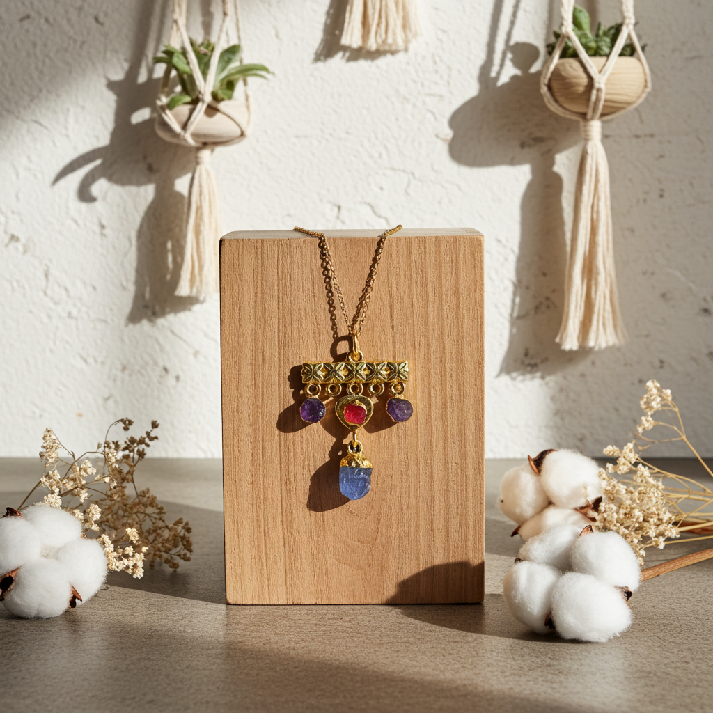 Lady Evelyne's Secret Raw Stone Necklace