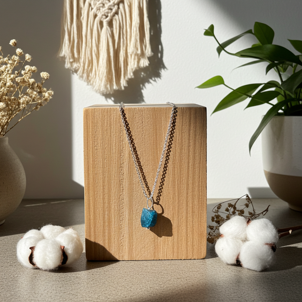 Raw Apatite Necklace