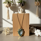 Moss Agate Arrowhead Pendant