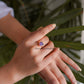 Rough Amethyst Ring| Crystal Adjustable Ring| Electroplated Boho Ring for Women