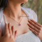 Raw Amethyst Gemstone Boho February Birthstone Necklace