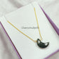 Moss Agate Moon Necklace | 925 Silver Healing Crystal Jewelry | Spiritual Gift for Her