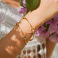 Crystal Bangle | Gold Plated Handmade Jewelry | Adjustable Boho Gift