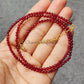 Faceted Red Garnet Beaded Necklace For Women