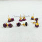 Ruby Zoisite Stud Earrings | Unisex Small Oval Anyolite| Jewelry Gift