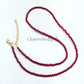 Faceted Red Garnet Beaded Necklace For Women