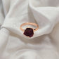 Raw Ruby Ring | Handmade Gold Plated Ring | July Birthstone Jewelry
