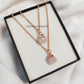 Natural Raw Rose Quartz Necklace For Women & Men