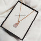 Natural Raw Rose Quartz Necklace For Women & Men