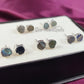 Raw Labradorite Gemstone Stud Earrings Wedding Bridesmaid Gifts