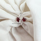 Natural Raw Red Garnet Promise Ring| For Birthday Gift