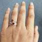 Natural Raw Red Garnet Promise Ring| For Birthday Gift