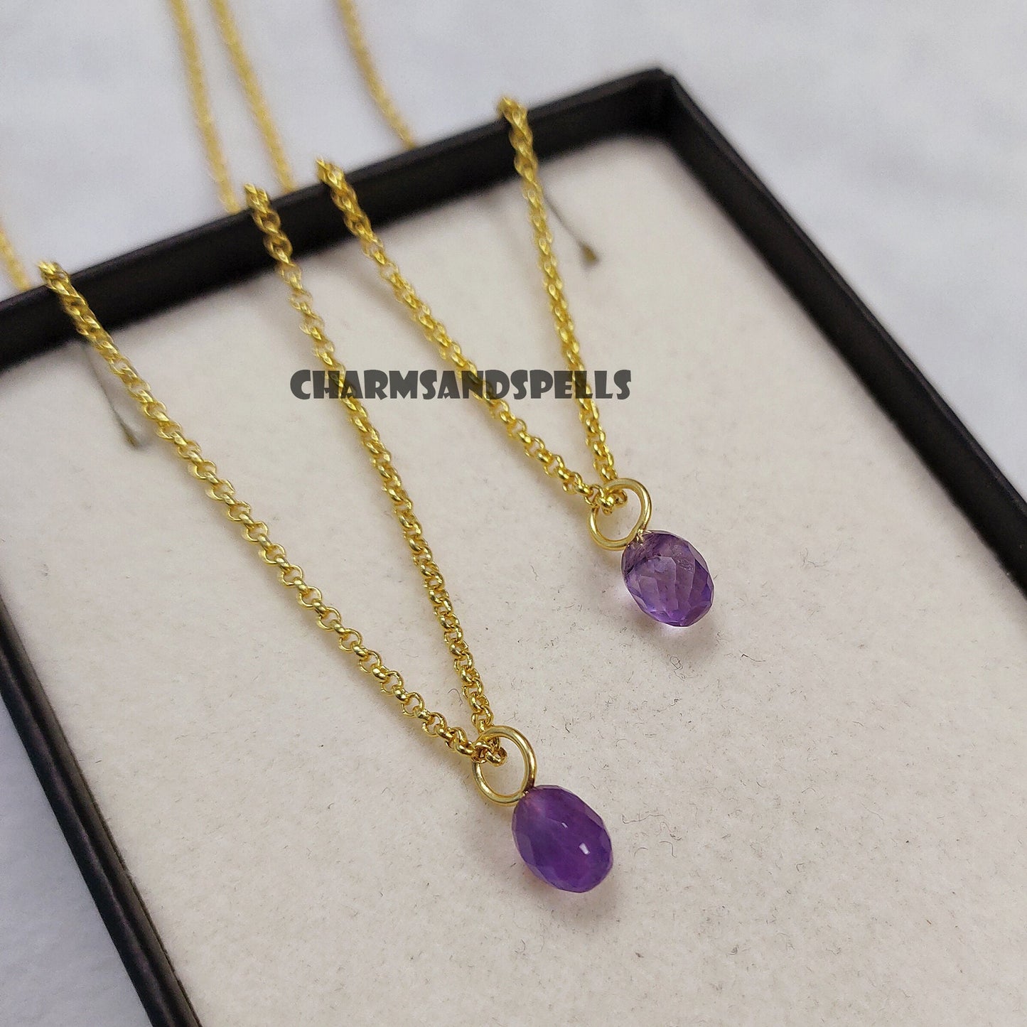 Amethyst Necklace | February Birthstone Jewelry | Minimalist Gift for Her
