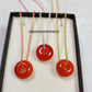 Carnelian Gemstone Donut Necklace | Unique Boho Spinner Jewelry Gift