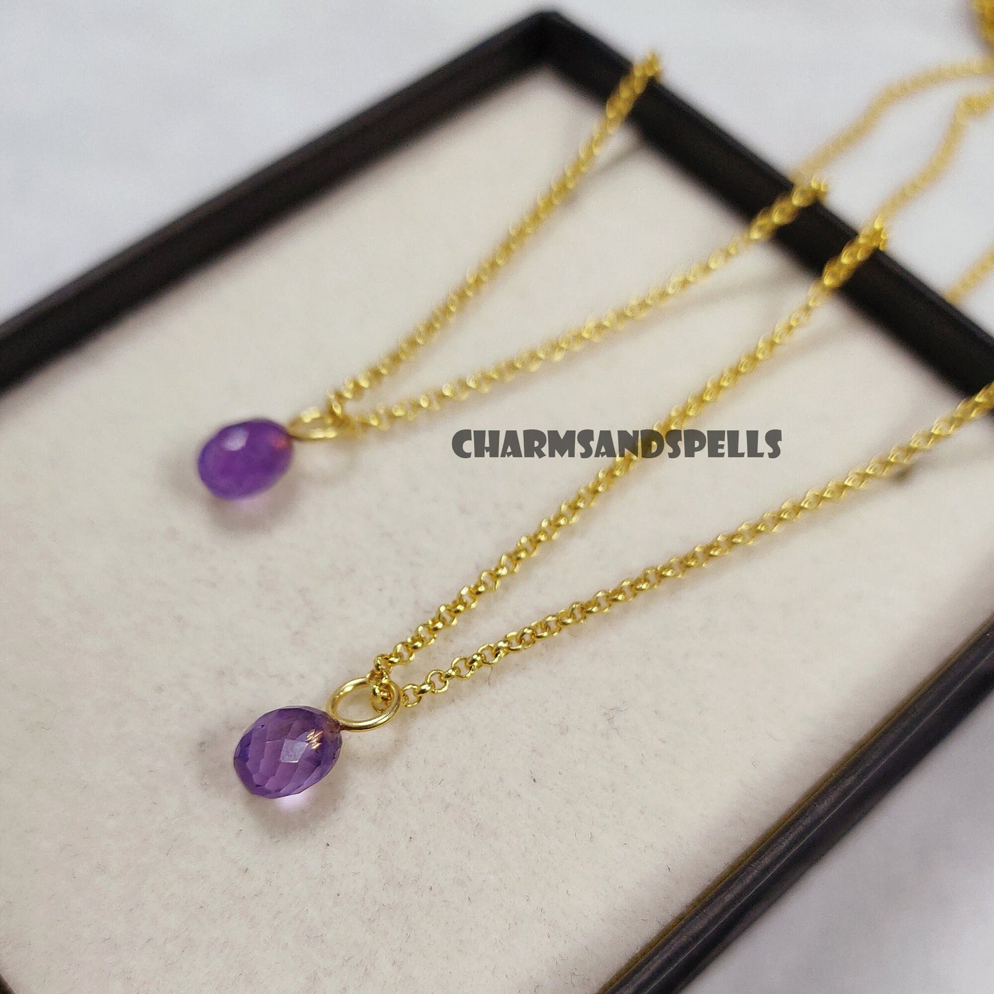 Amethyst Necklace | February Birthstone Jewelry | Minimalist Gift for Her