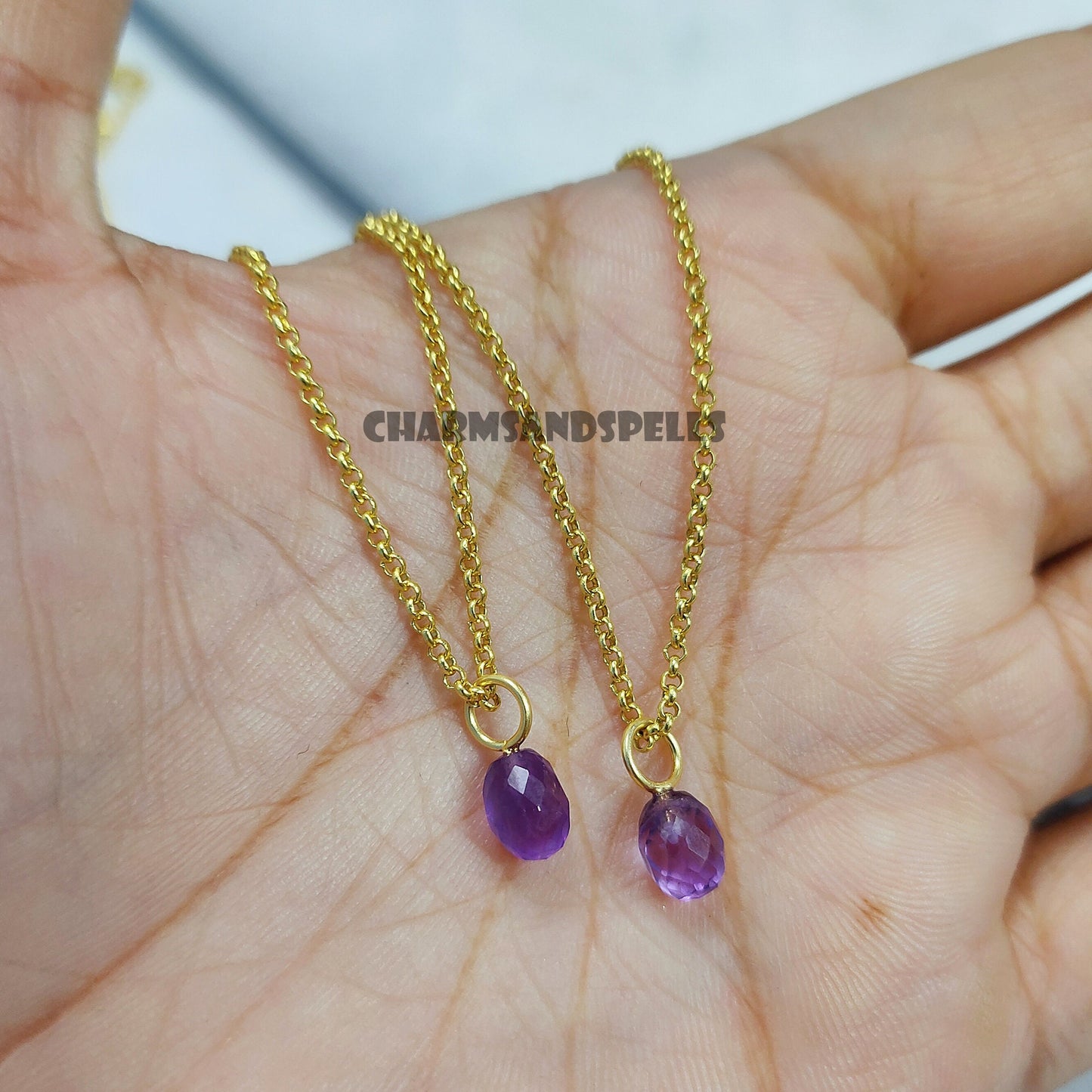 Amethyst Necklace | February Birthstone Jewelry | Minimalist Gift for Her