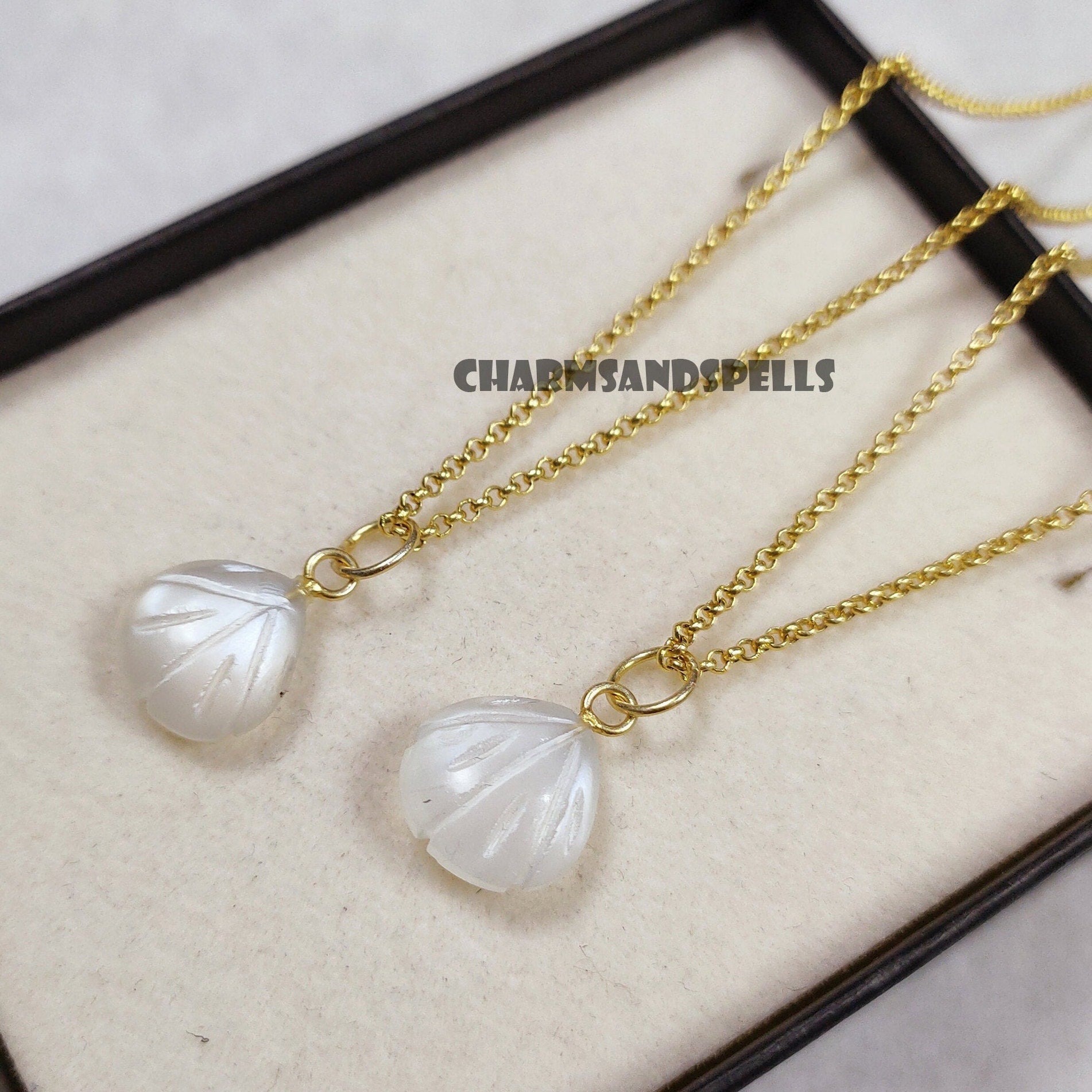 Natural White Moonstone Necklace