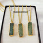 Raw Green Kyanite Necklace | 18k Gold Plated Healing Stone | Jewelry Gift