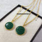 Stunning Aventurine Coin Pendant Necklace For Man & Women