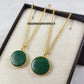 Stunning Aventurine Coin Pendant Necklace For Man & Women