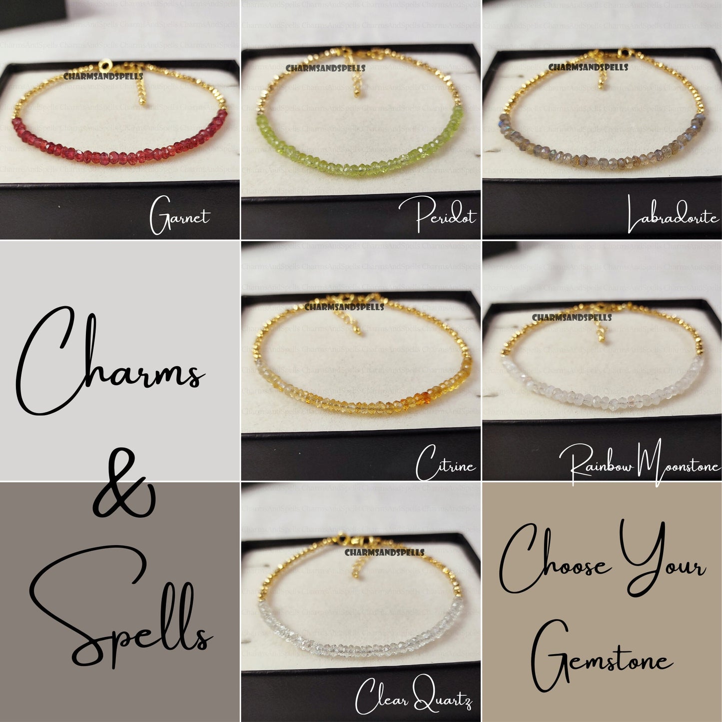 3mm Natural Crystal Healing Stone Bracelet