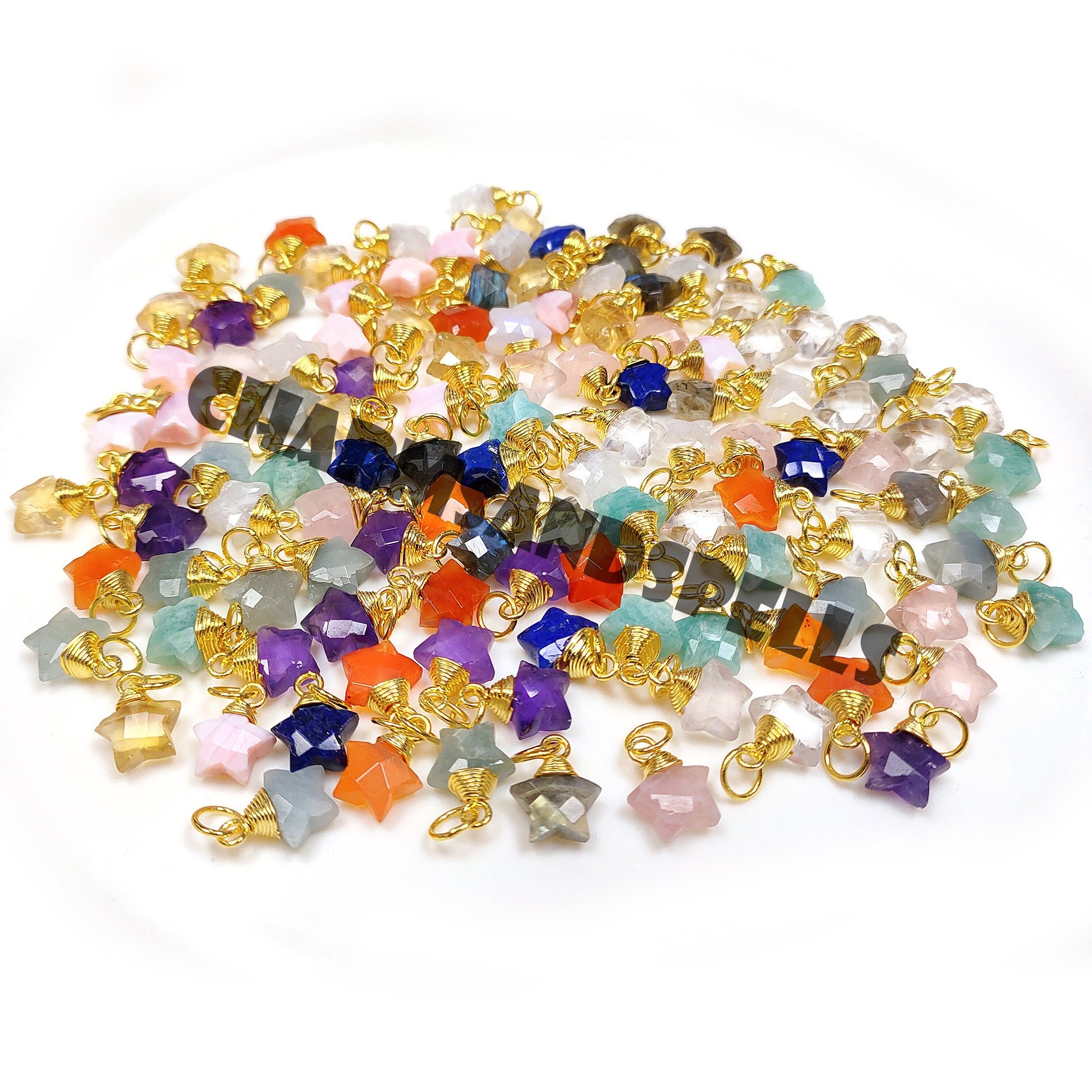 10mm Crystal Star Pendant Natural Stone