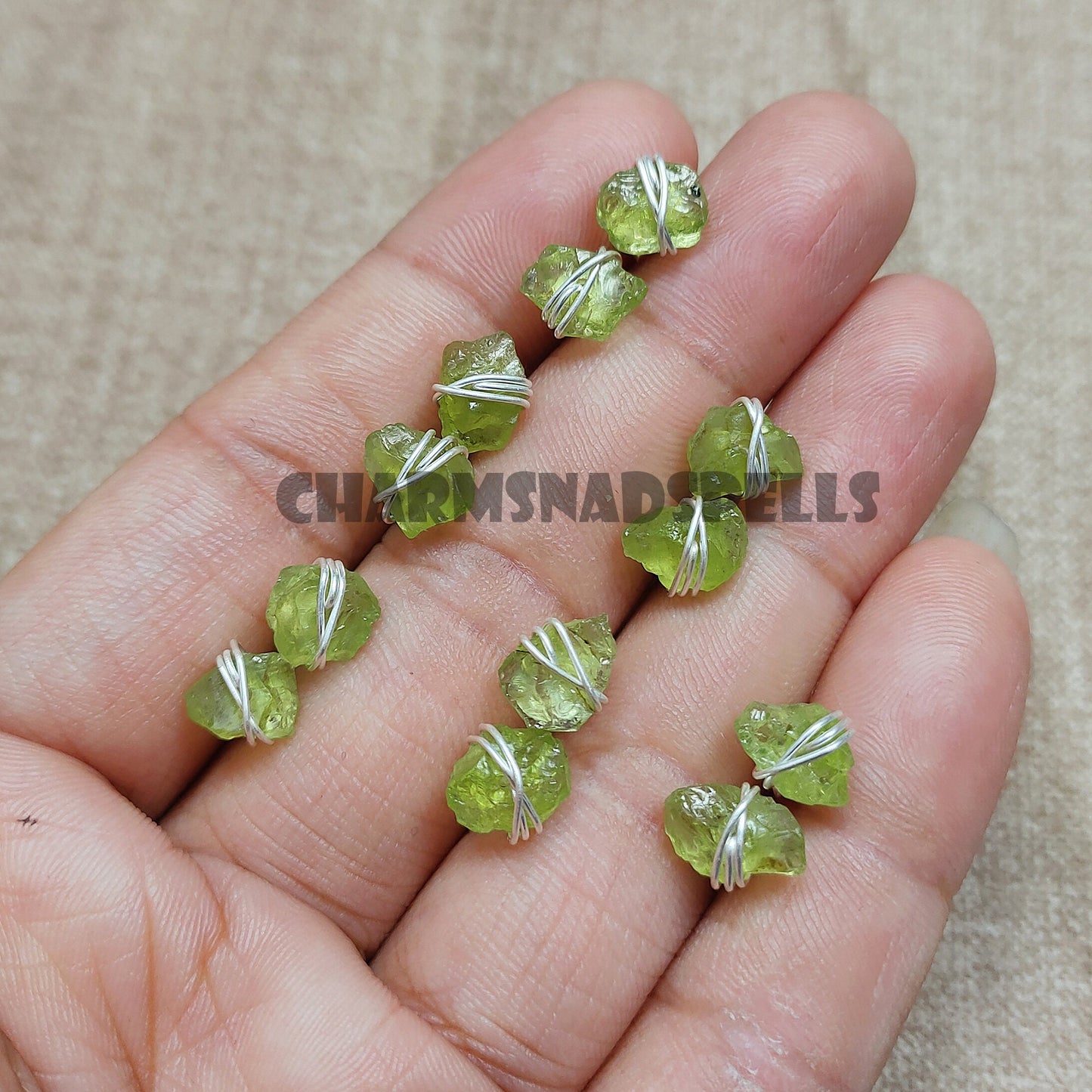 Raw Peridot Stud Earrings, Green Crystal Earrings, August Birthstone Jewelry, Dainty Gemstone Studs