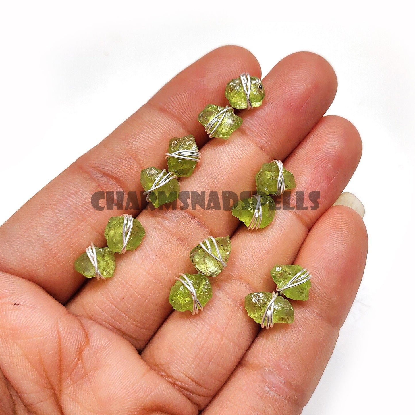 Raw Peridot Stud Earrings, Green Crystal Earrings, August Birthstone Jewelry, Dainty Gemstone Studs