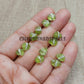Raw Peridot Stud Earrings, Green Crystal Earrings, August Birthstone Jewelry, Dainty Gemstone Studs