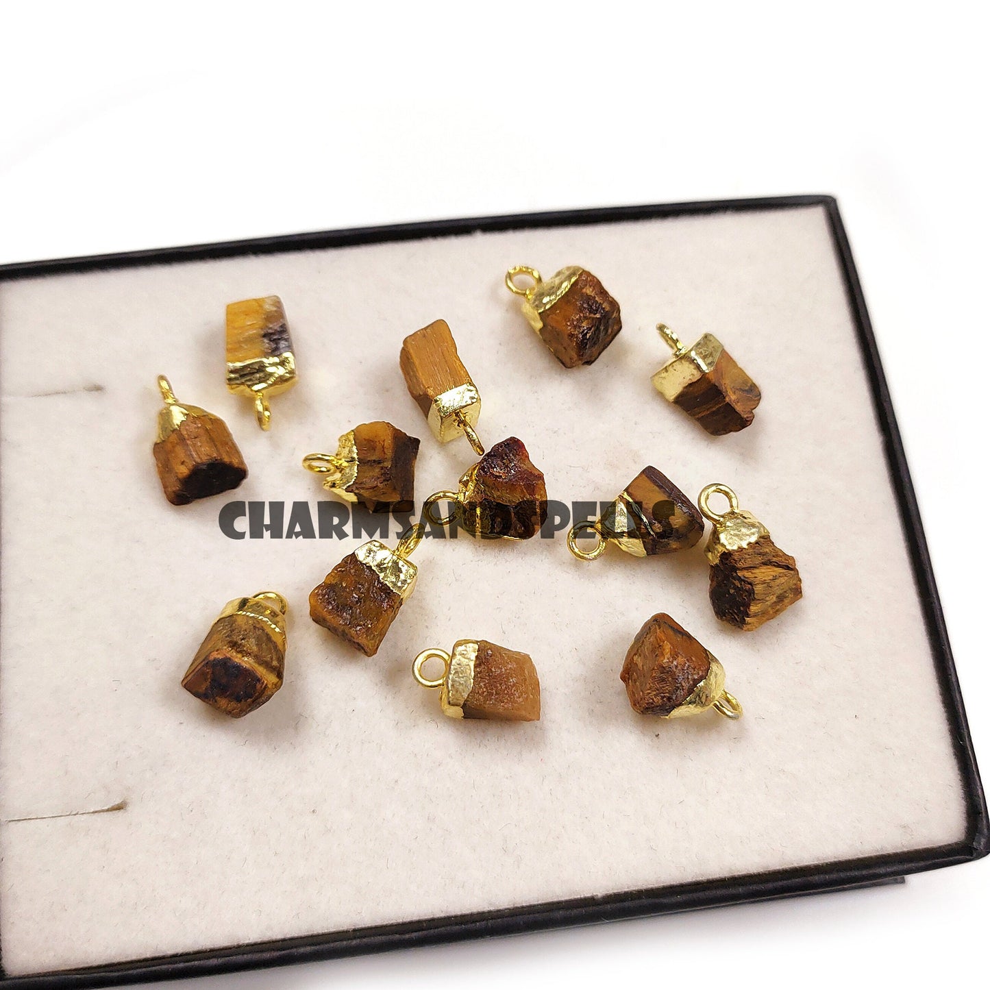 Tiger Eye Rough Pendant Connector