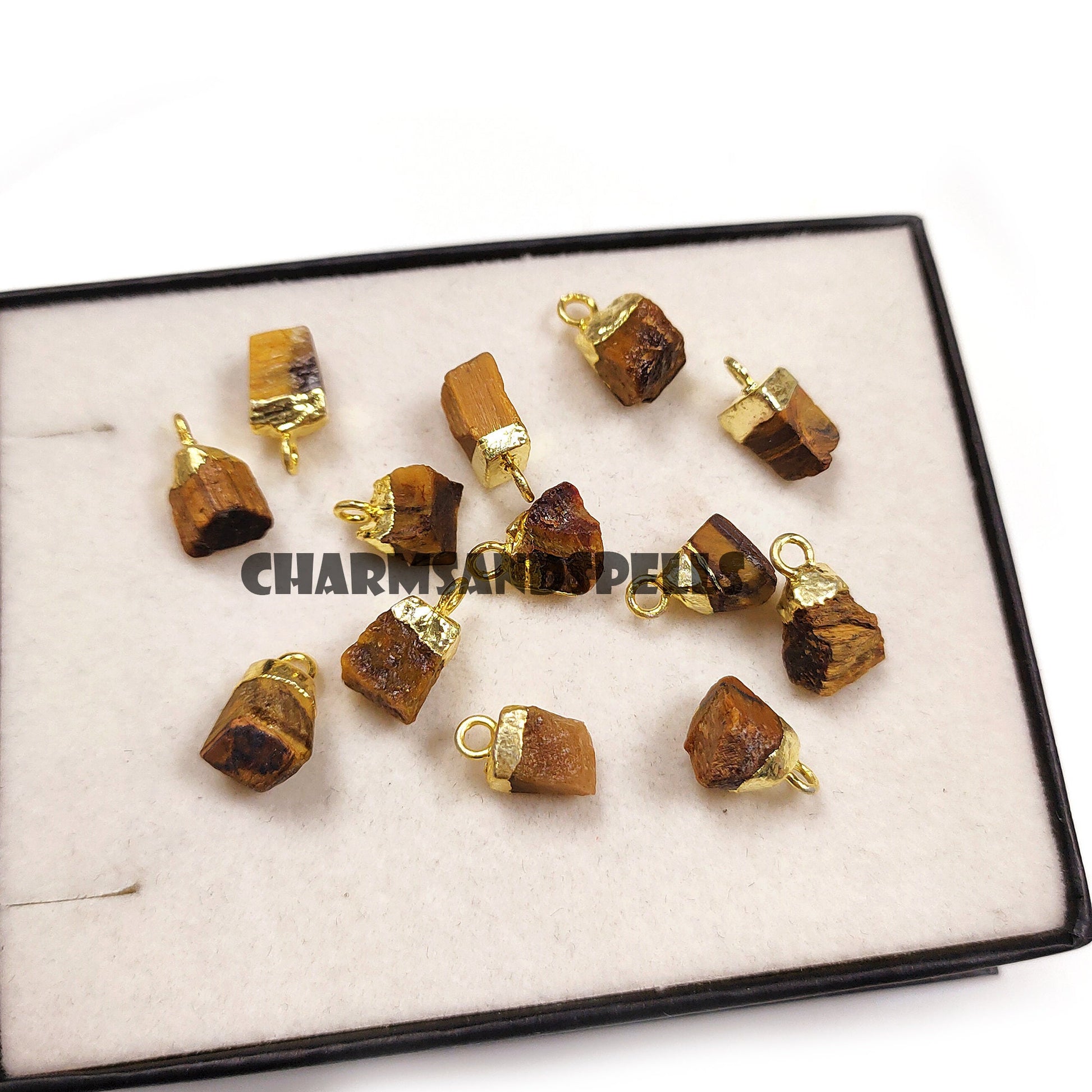 Tiger Eye Rough Pendant Connector
