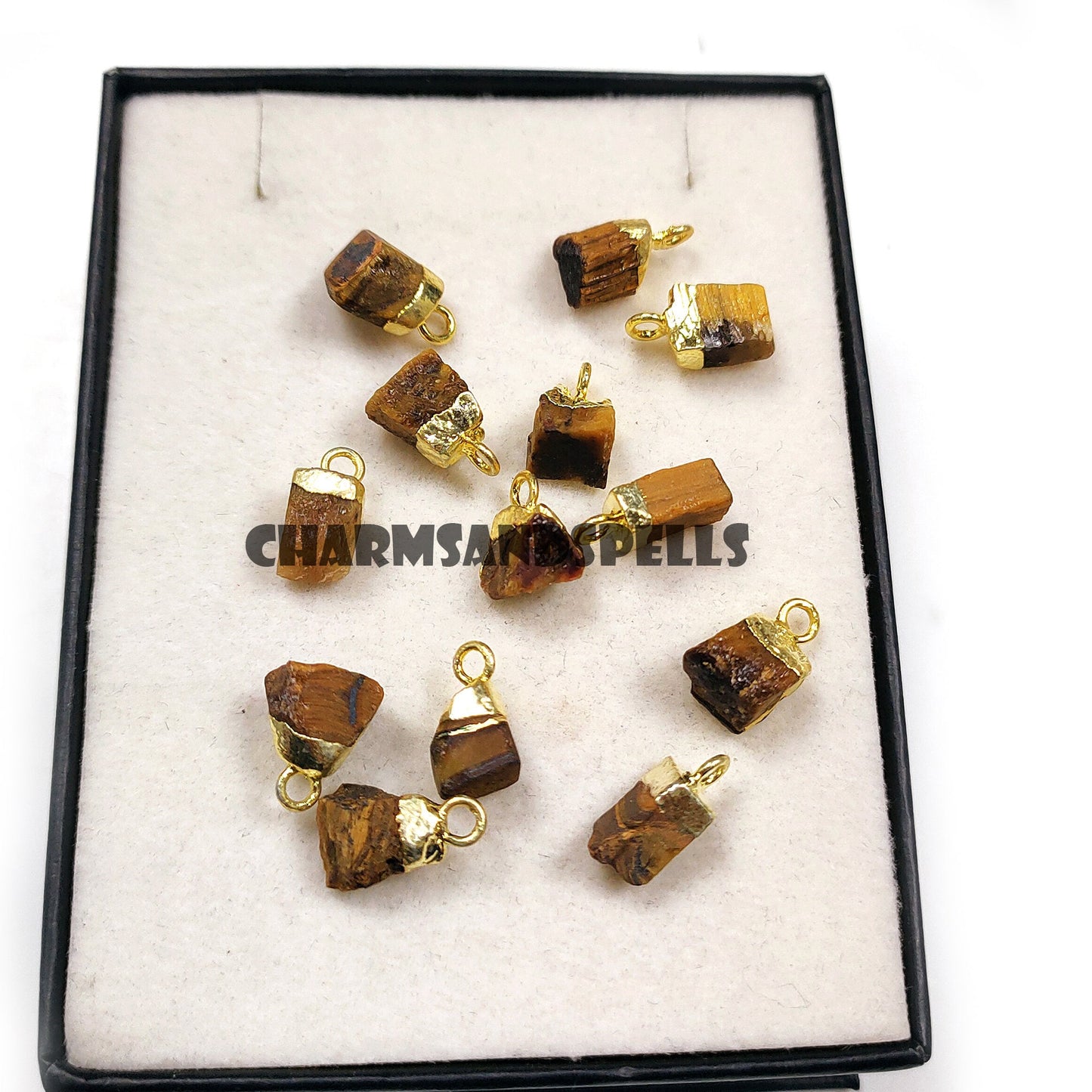 Tiger Eye Rough Pendant Connector