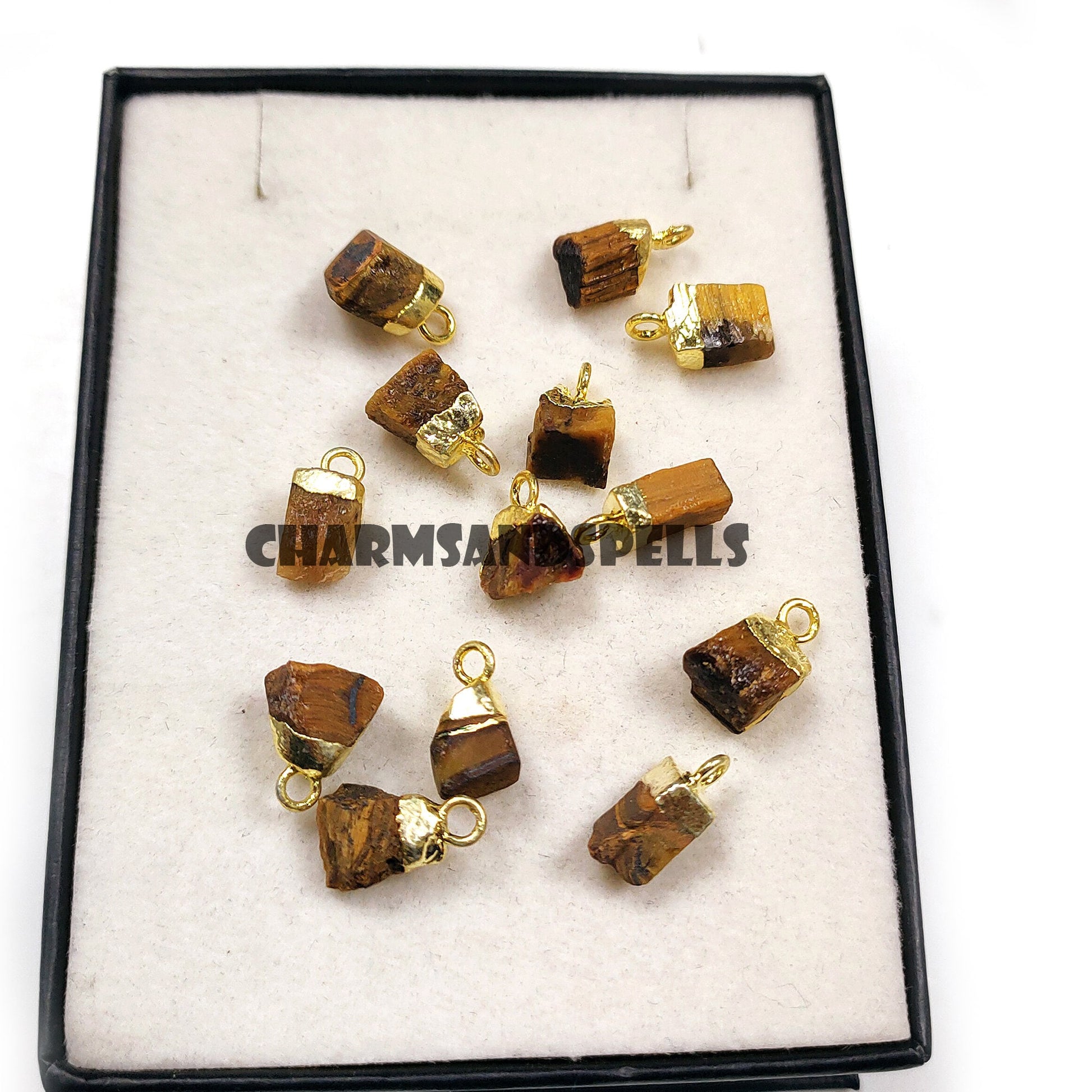 Tiger Eye Rough Pendant Connector