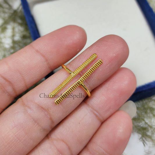 Twisted Wire Adjustable Designer Ring Gift For Her