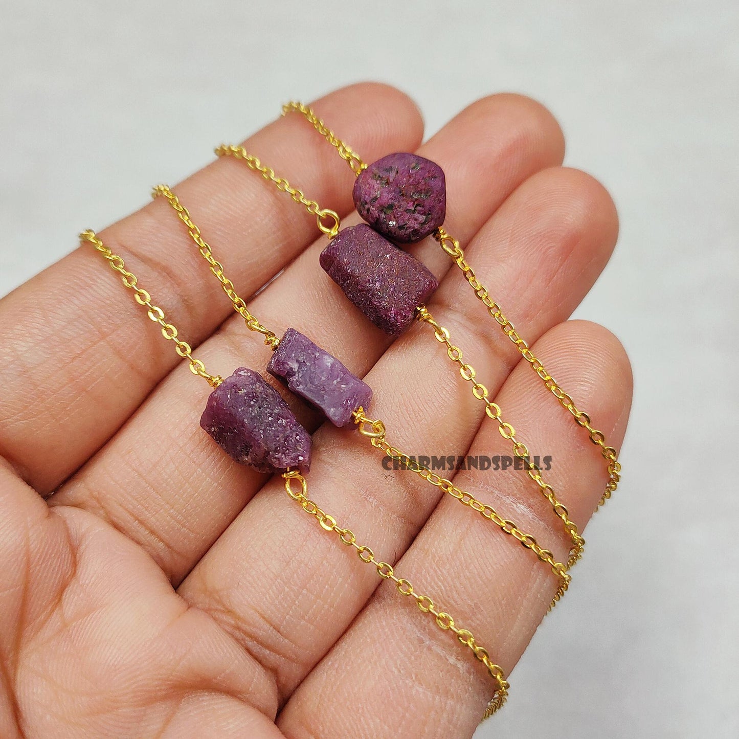 Dainty Ruby Bracelet | July Birthstone Jewelry | Minimalist Gift for Her