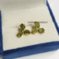 Raw Peridot Stud Earrings Necklace
