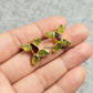 Heaven's Butterfly Peridot Garnet Stud
