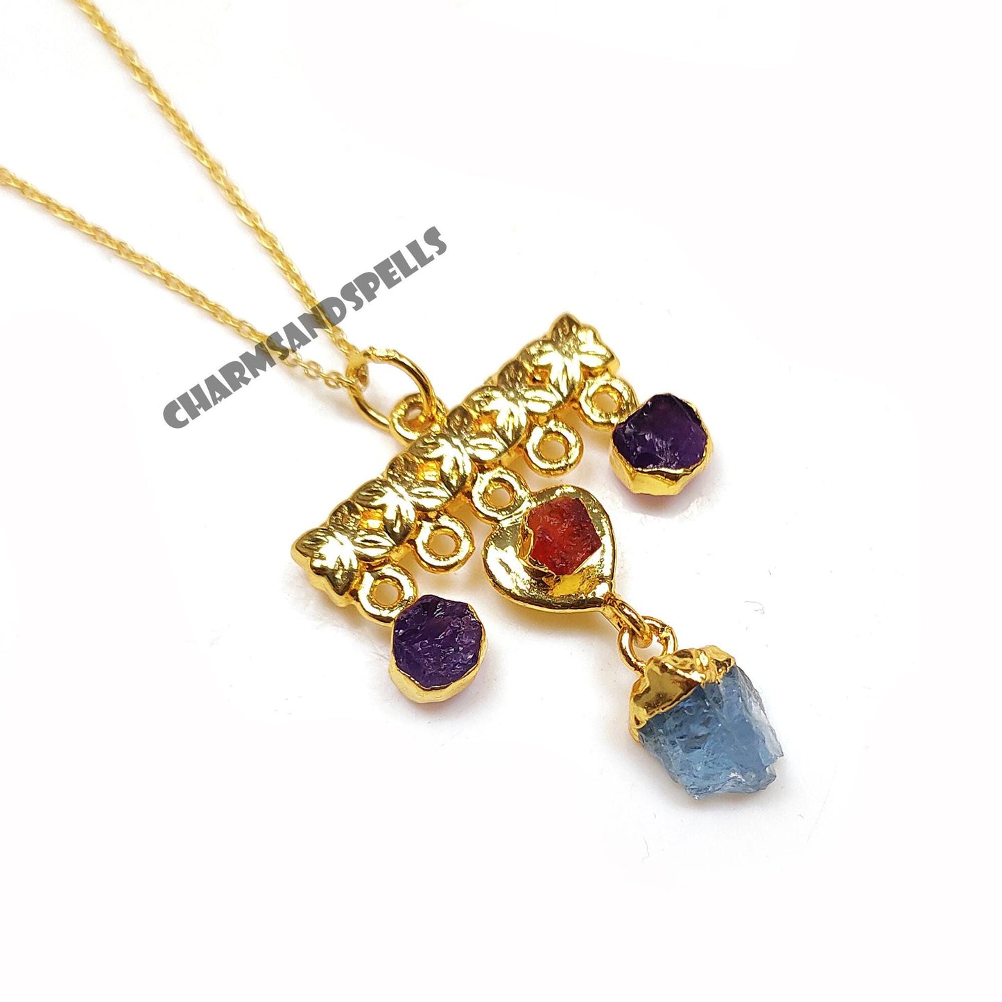 Lady Evelyne's Secret Raw Stone Necklace