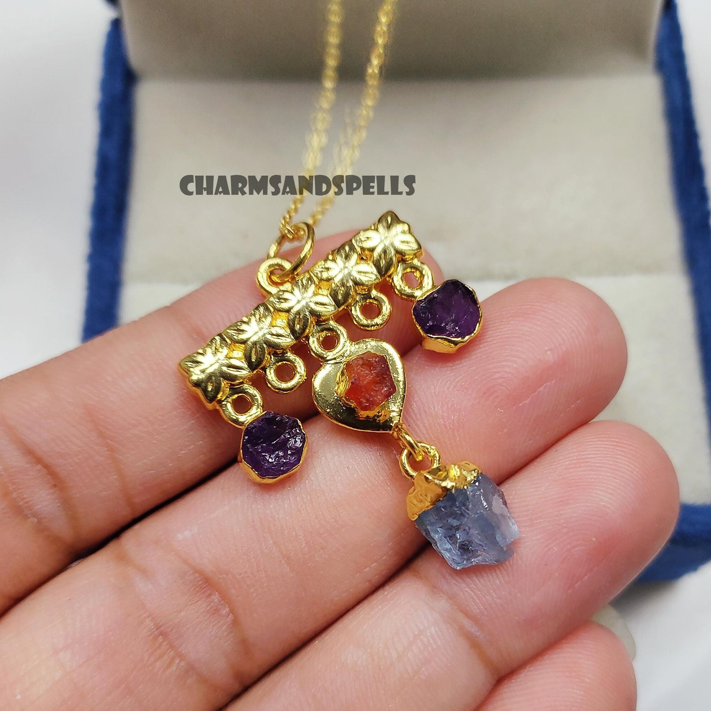 Lady Evelyne's Secret Raw Stone Necklace